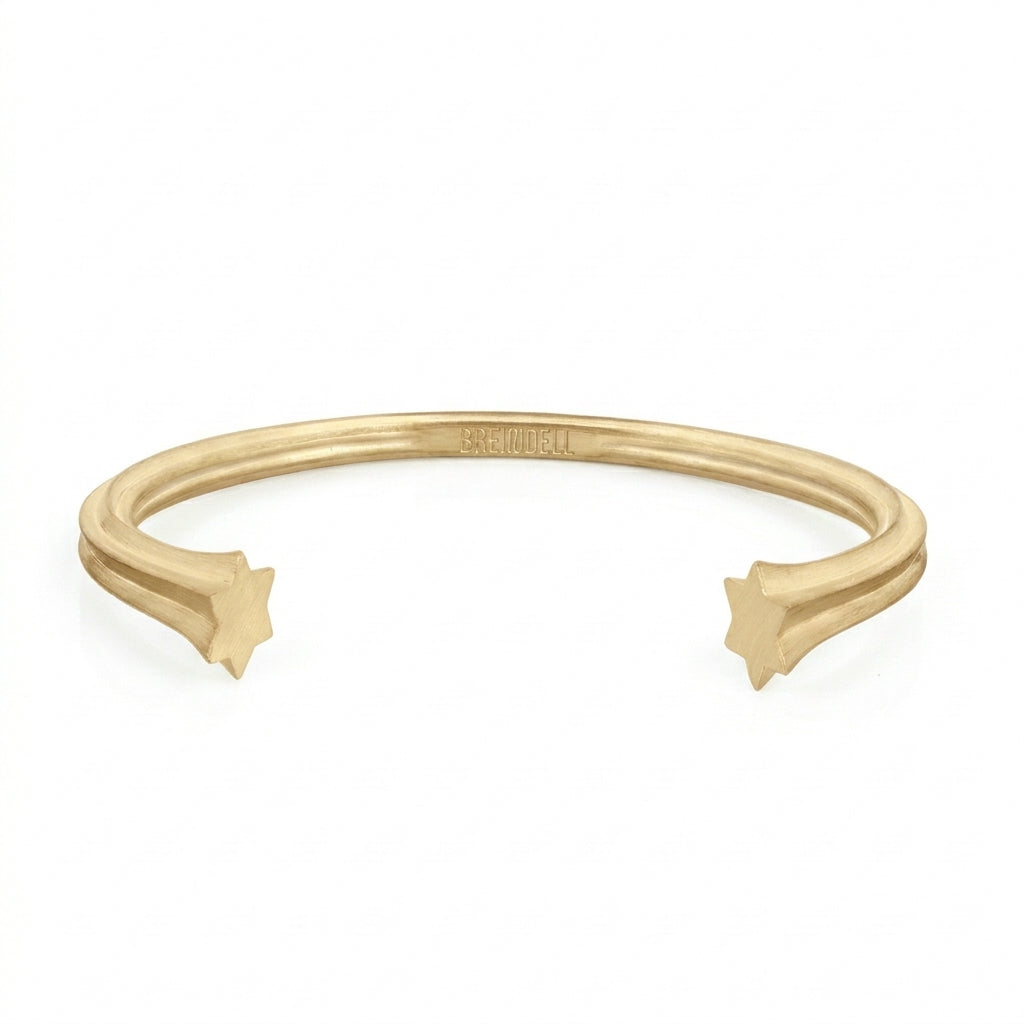 Star of David cuff bracelet in 14K solid gold, by Breindell